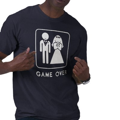 1 Bachelor Party Shirt Game Over Tshirts from Zazzlecom